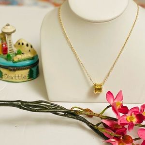 Barrel Necklace with Adjustable Chain